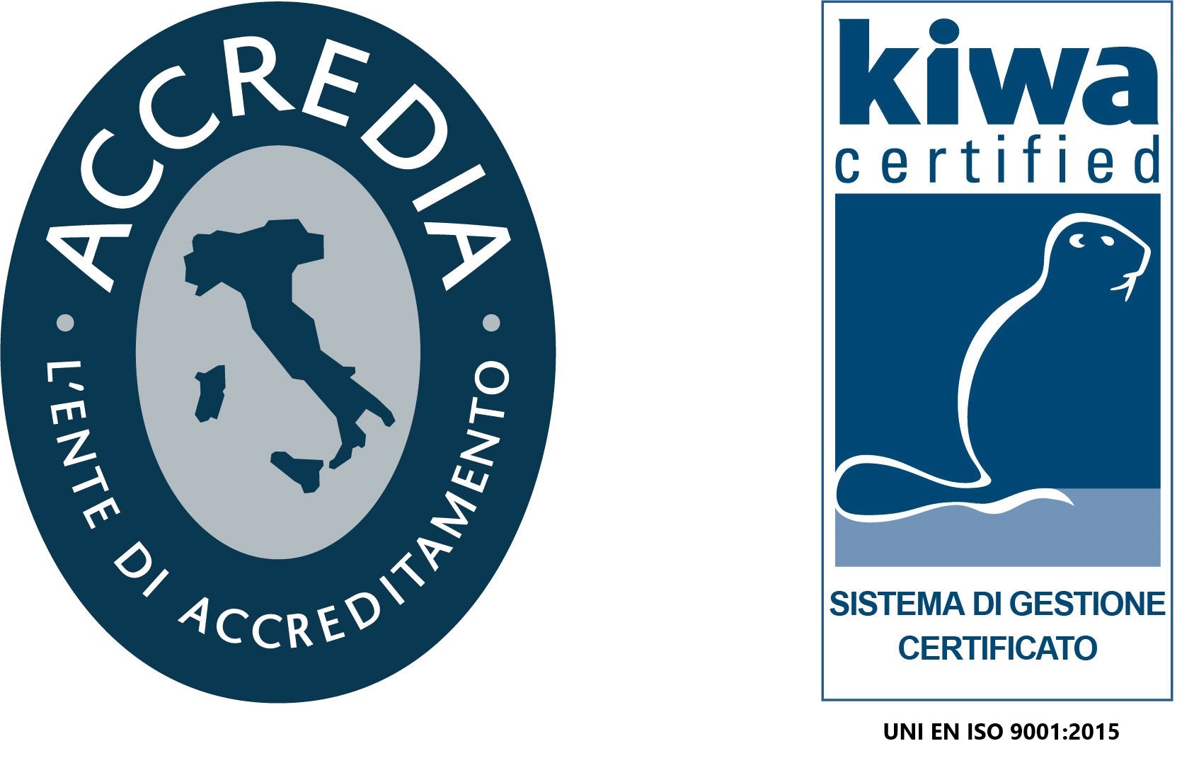 Certification of the quality system UNI EN ISO 9001